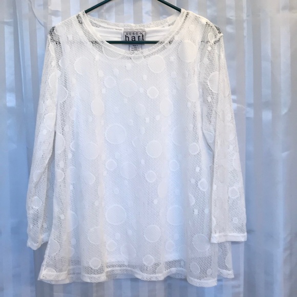 Keren Hart Tops - Karen Hart Woman’s long sleeve sheer white top